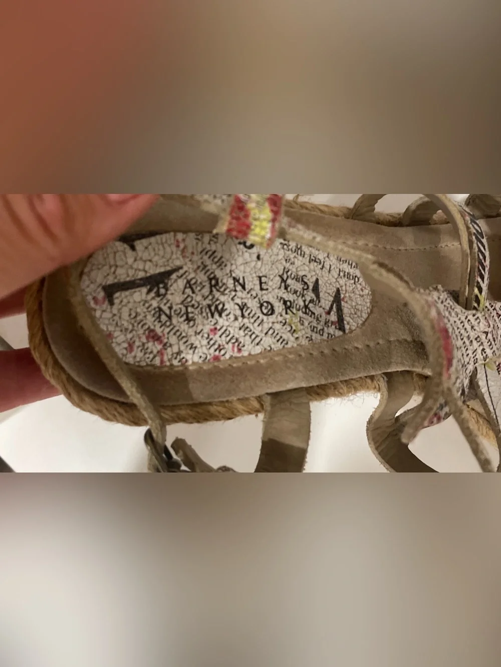 Vintage Barney's Espadrille Wedge, 9